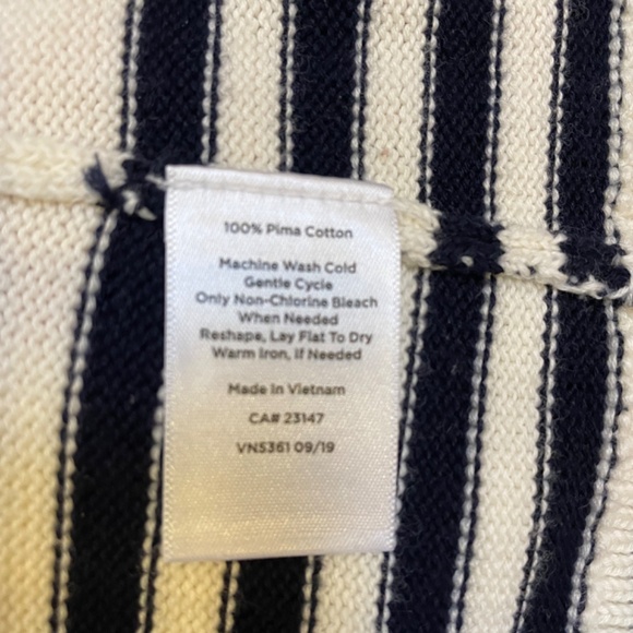 Talbots Bold Striped Pima Cotton Sweater, Size M - Picture 8 of 8